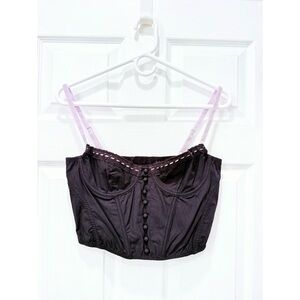 Urban Outfitters Out From Under Dehlia Ribbon Trim Corset Top